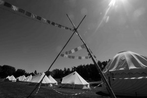 Vantastival Boutique Camping at Vantastival bell tent camp B+S