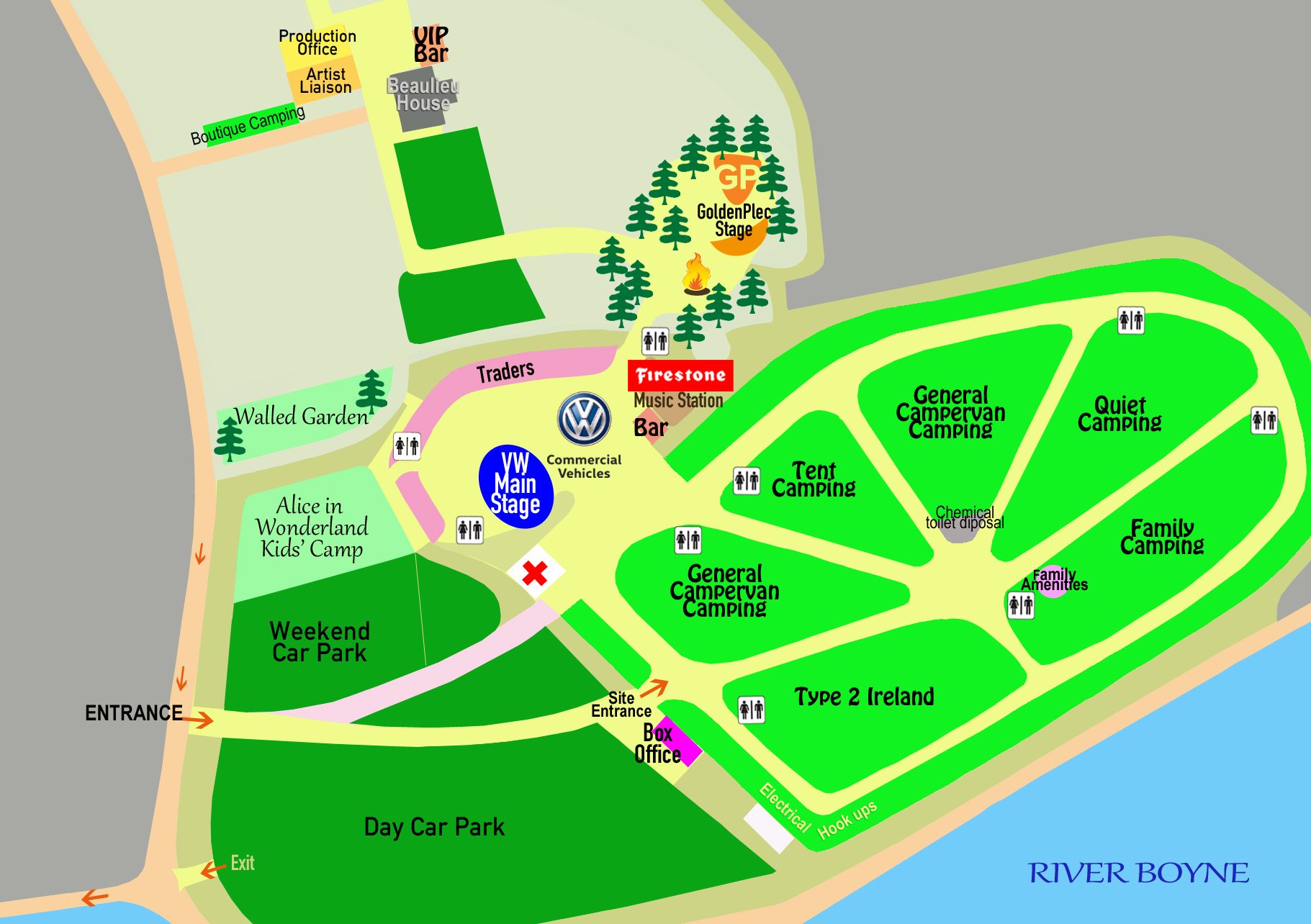Vantastival 2016 Site Map for Guests