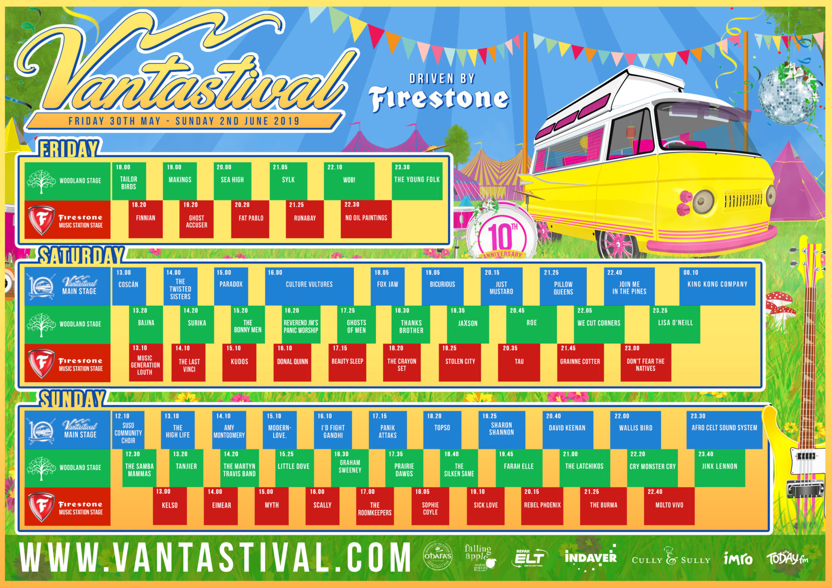 Vantastival Line Up 2019 2019 Vantastival schedule FINAL