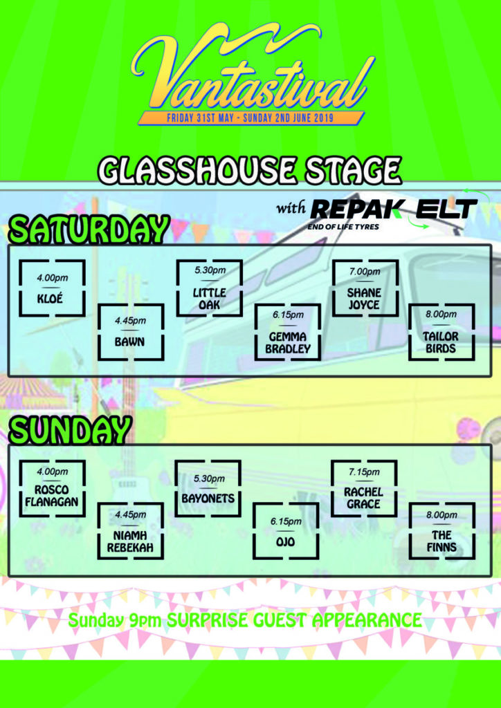 Vantastival The GlassHouse Stage 2019 Glasshouse Stage Line Up 2019