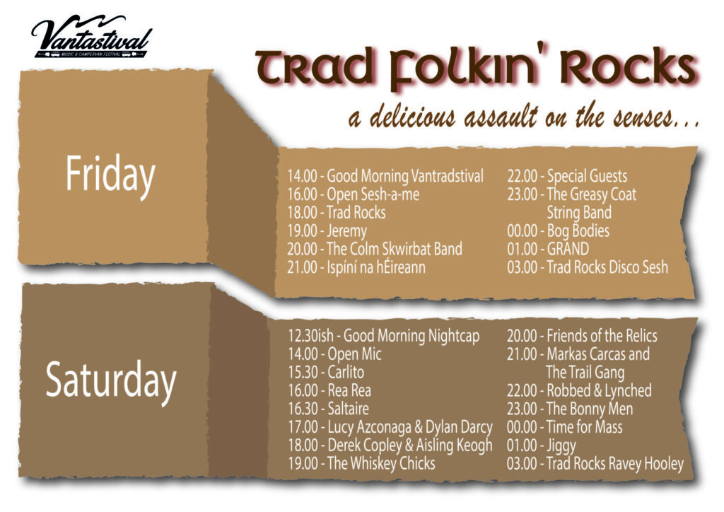 Vantastival Trad Folkin' Rocks line up and more announced! Trad FolkinRocks schedule 2022