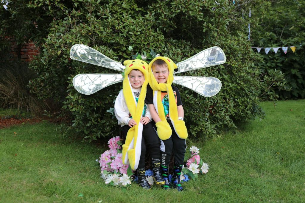 A Magical Invitation, kids in bee suits